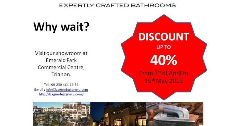 Bagnodesign – 1 April – 15 May – upto 40% discount