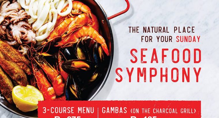 Savinia Bistrot – Seafood Symphony on sundays 3-course menu at Rs875