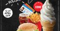 McDonald’s – Holiday offer – Get a FREE ICECREAM CONE  for an extra Rs 10 when you are buying any EVM or LVM