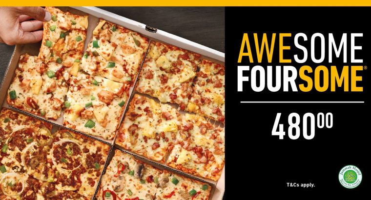 Debonairs Pizza Mauritius – Awesome Foursome at Rs 480