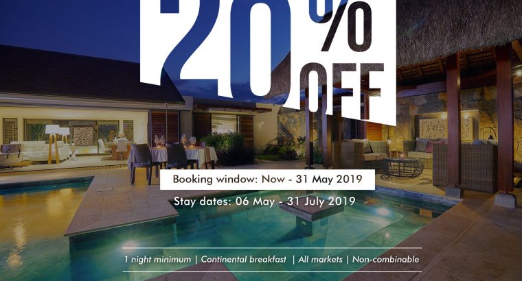 Evaco Holiday Resorts – 20% OFF till 31 May 2019