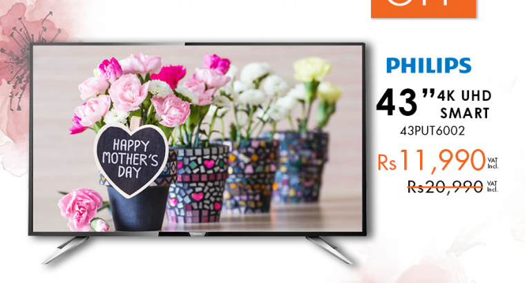 361 – Philips 43″ TV 4K  42% OFF at Rs 11, 990