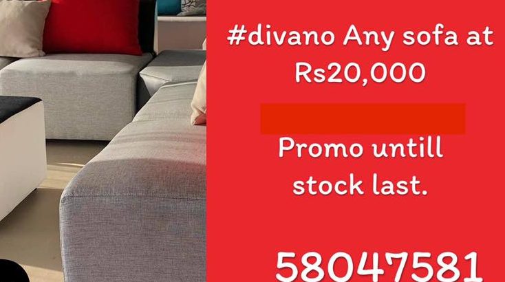 Divano Sofa Factory – ANY SOFA FOR RS 20,000 ONLY