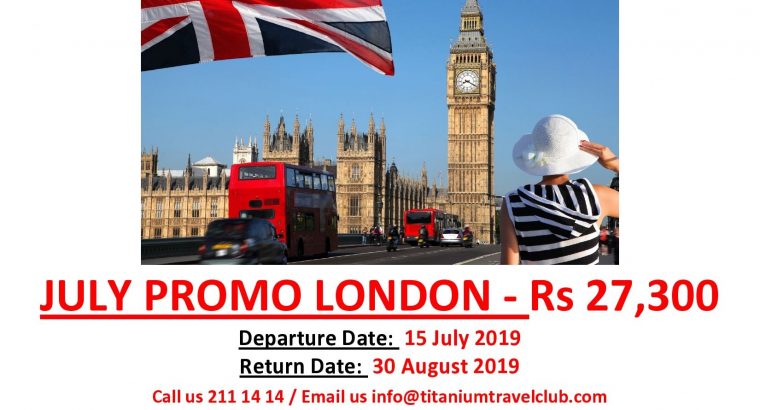 Titanium Travel Club –  London Rs 27,300