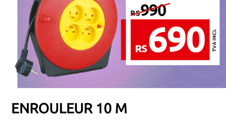 Mr Bricolage – 30% OFF Enrouleur 10m Rs 690