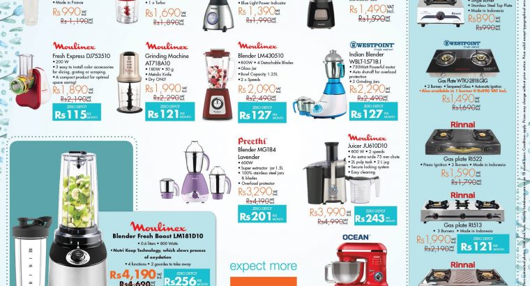 361 – Blenders and gas plates promo