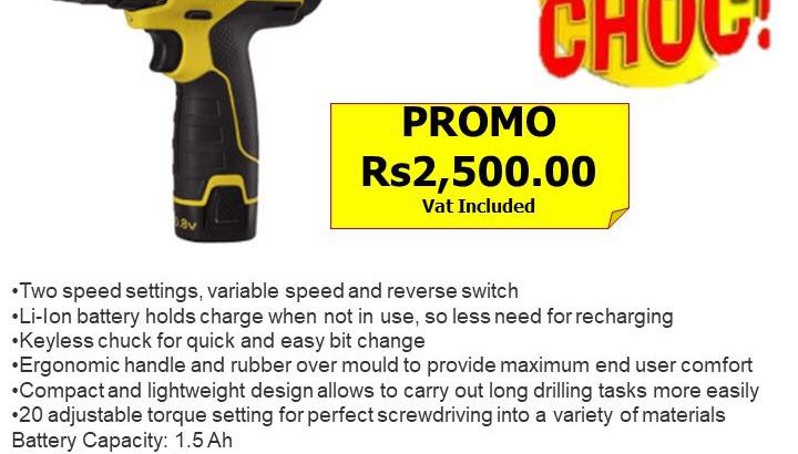 A1 – Your Home Depot – LI-IOn Compact Drill Rs 2500