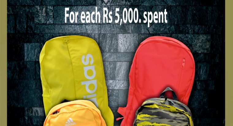 Adidas brand store Mauritius – Free Gift Adidas Bag on Rs5000 spent