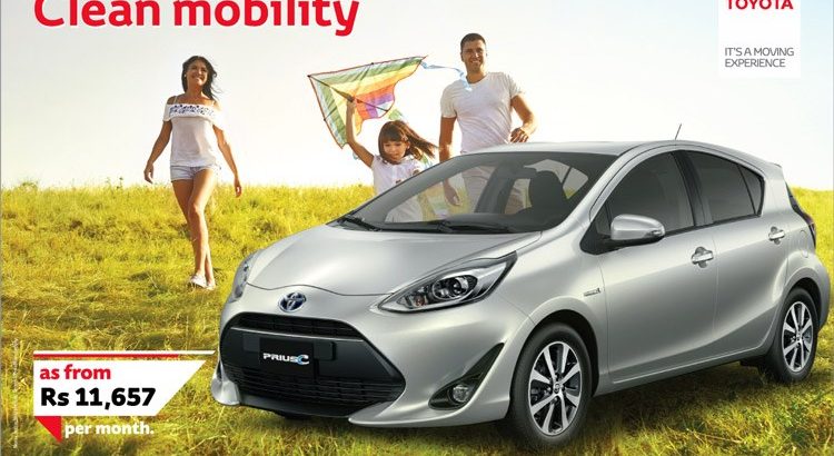 Toyota Mauritius Ltd – New PriusC – Clean Mobility from Rs 11,657 per month