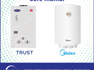 Cosmos – Midea et Trust. Chauffe-eau disponible à partir de Rs 2,470 TTC