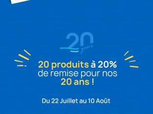 Nabridas – La PROMO SPECIALE ANNIVERSAIRE 20 produits à 20% pendant 20 jours