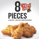 KFC – 4 large and 4 small (Drumsticks and Wings) for Rs 235* only on 10 sept 19