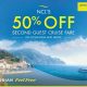 Atom Travel  – 50% OFF second guest cruise fare