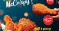 Buy 2 pieces of McCrispy and get 1 free McCrispy (either a large piece or drum or Wing)