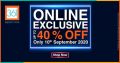 361 – Online Exclusive – Up to 40%* OFF