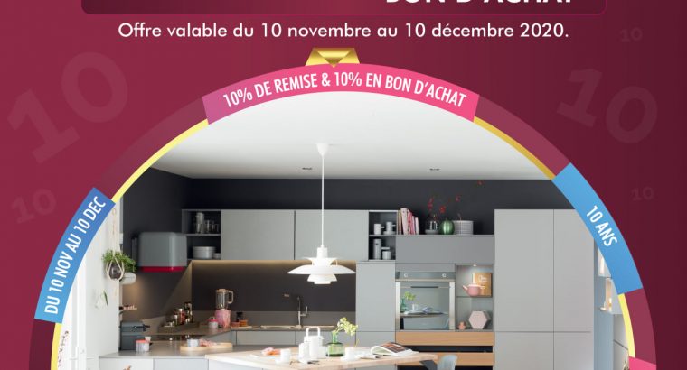 Mobalpa Ile Maurice – 𝟏𝟎 pour 𝟏𝟎% 𝐝𝐞 𝐫𝐞𝐦𝐢𝐬𝐞 sur votre bon de commande, puis 𝟏𝟎% 𝐨𝐟𝐟𝐞𝐫𝐭 𝐞𝐧 𝐛𝐨𝐧 𝐝’𝐚𝐜𝐡𝐚𝐭