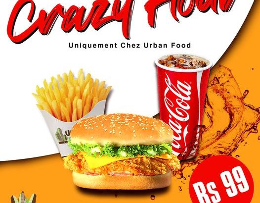 URBAN FOOD MAKER – Rs99 ONLY Our Crispy Chicken Burger, Chips & Drink* Meal