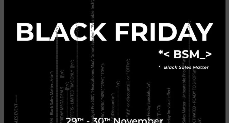 Black Friday 2024 – 101